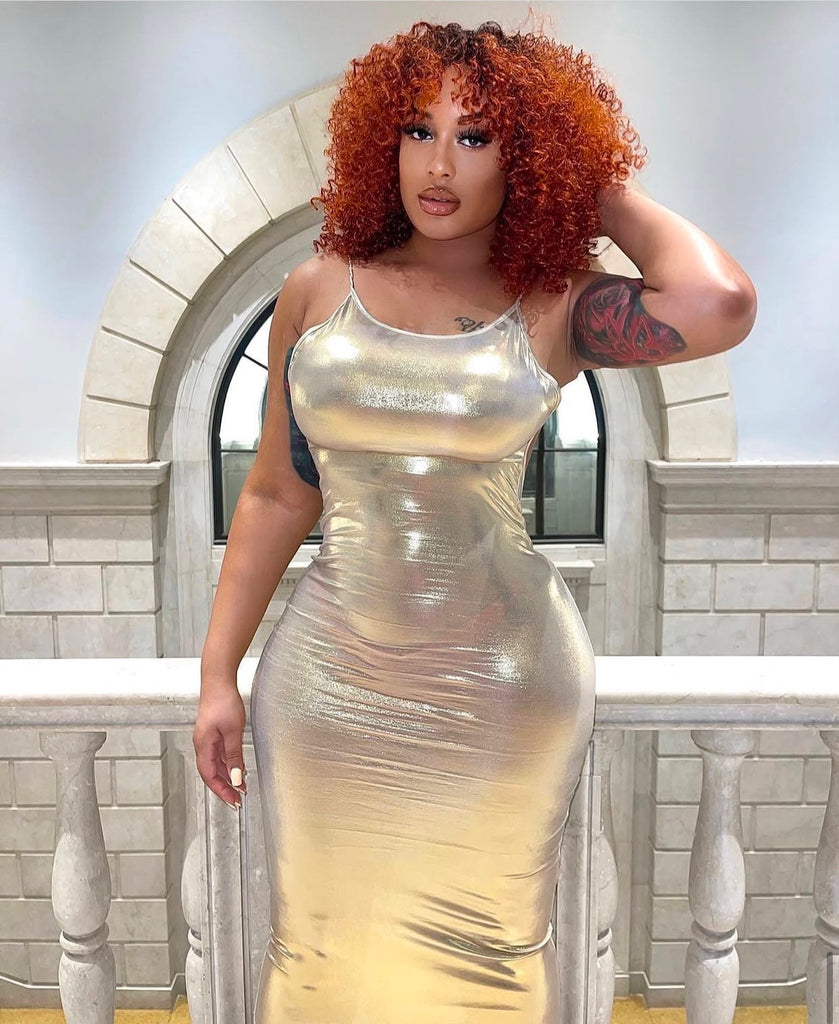Chrome Body Glaze Midi Dress